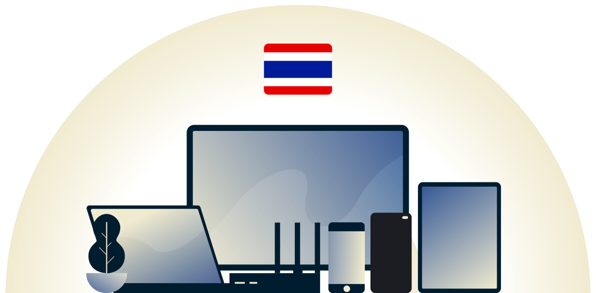 Thailand VPN sch&uuml;tzt eine Vielzahl von Ger&auml;ten.